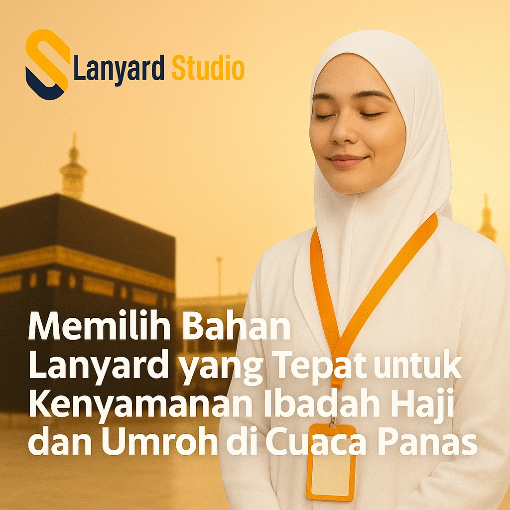 bahan lanyard haji umroh nyaman cuaca panas