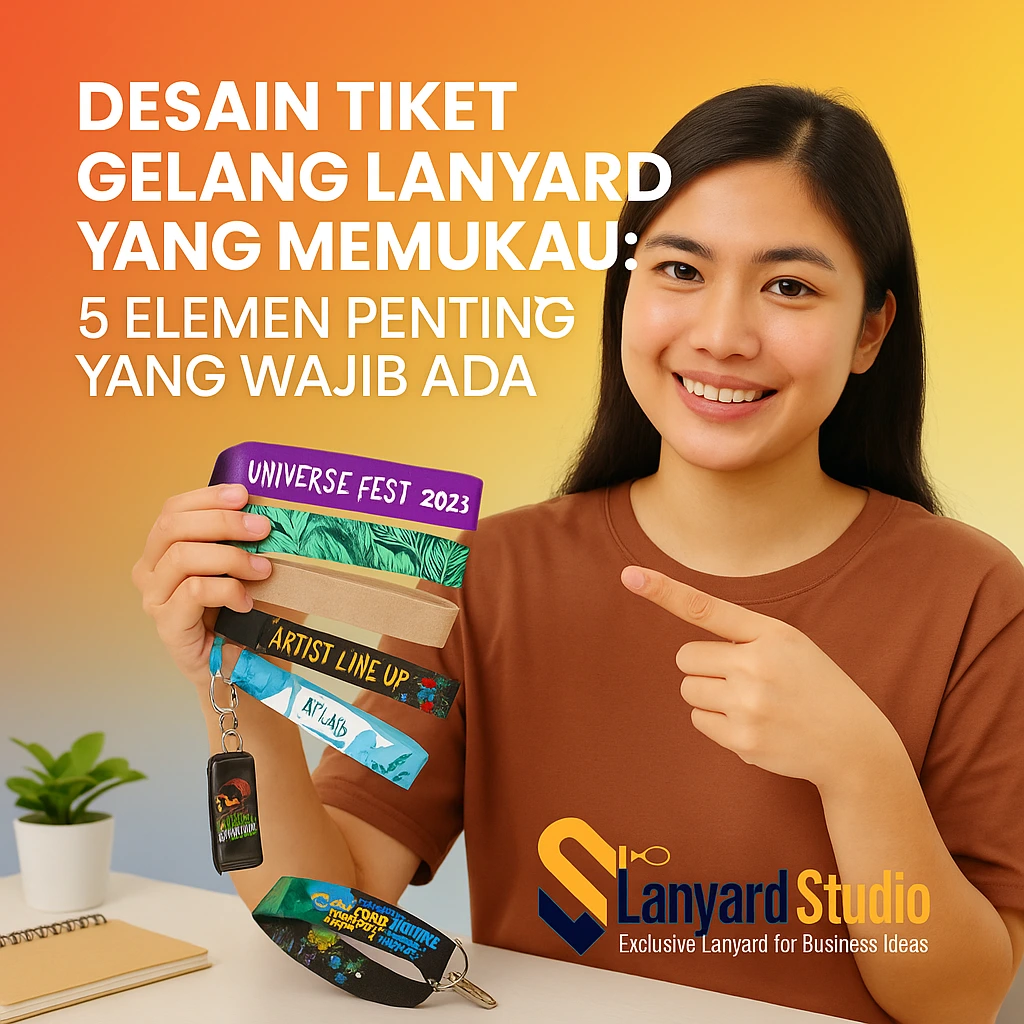 Desain Tiket Gelang Lanyard