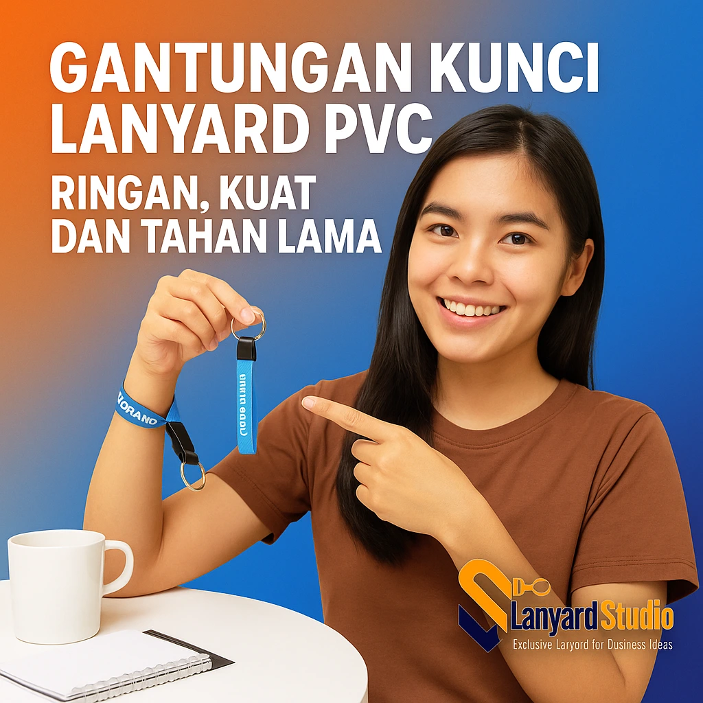 gantungan kunci lanyard pvc ringan kuat tahan lama
