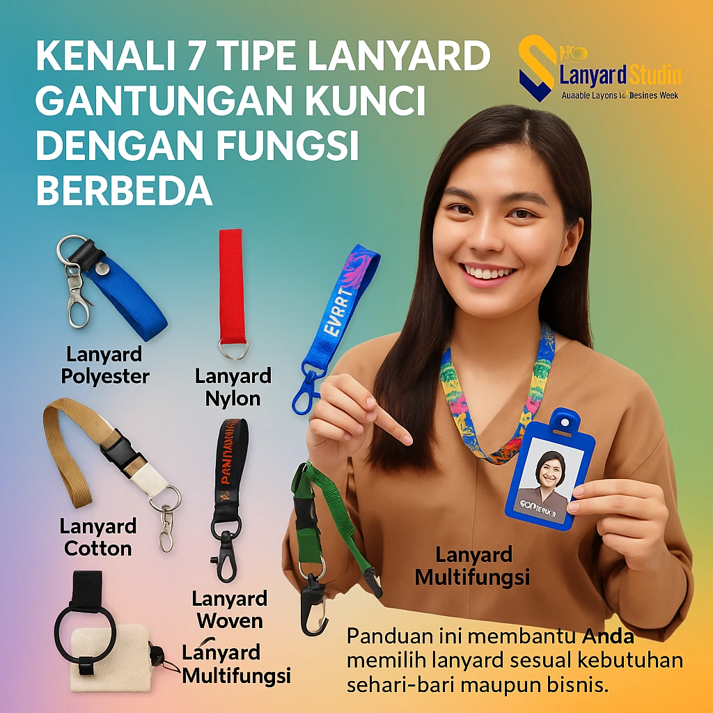 berbagai tipe lanyard gantungan kunci