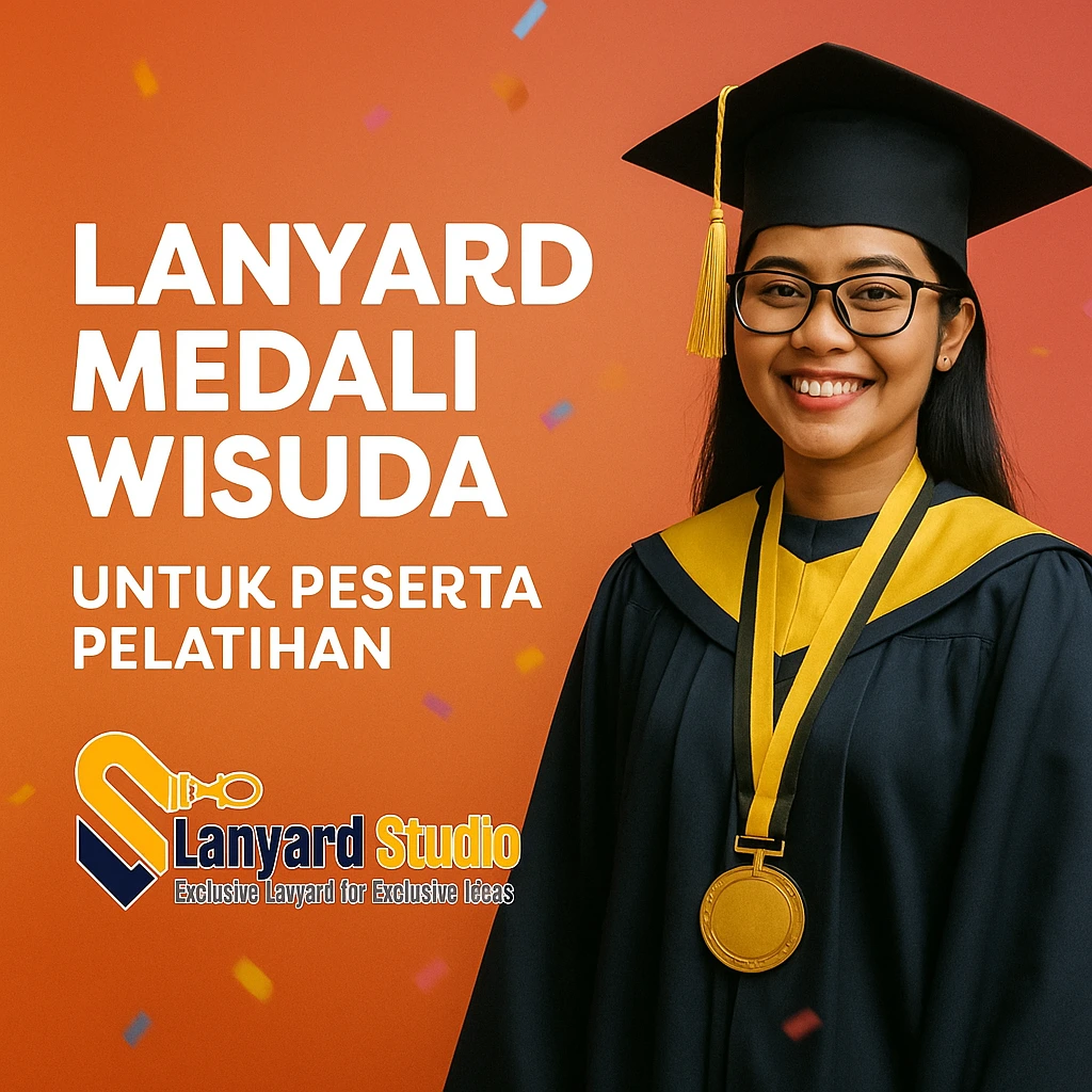 lanyard medali wisuda untuk peserta pelatihan simbol apresiasi, identitas, dan profesionalisme dalam satu produk