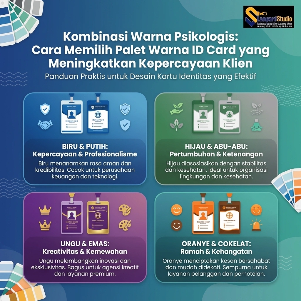 Perpaduan Warna Psikologis Cara Memilih Palet Warna ID Card yang Bisa Meningkatkan Kepercayaan Klien