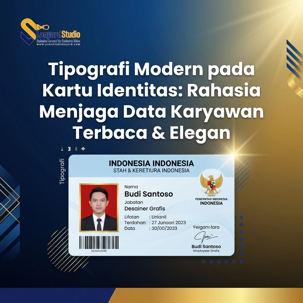 Tipografi Modern dalam ID Card Rahasia Agar Data Karyawan Tetap Terbaca dan Elegan