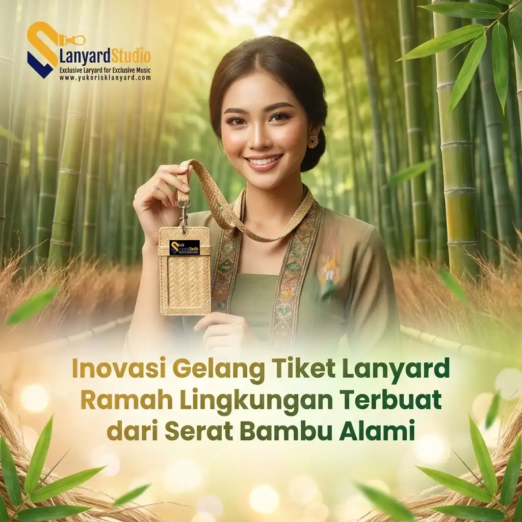 Atribut-Lanyard-Gelang-Tiket-Bahan-Serat-Bambu-Alami-Ramah-Lingkungan