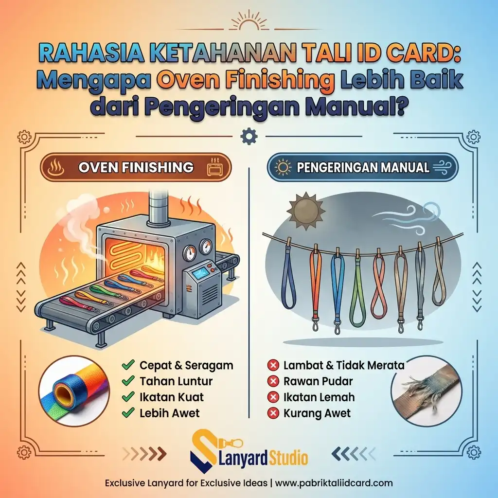 Mengungkap Rahasia Keawetan Lanyard Mengapa Finishing Oven Lebih Baik Dari Jemur Manual?